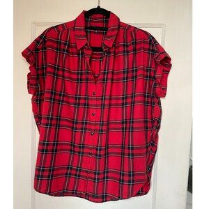 Madewell Plaid Courier short-sleeve button up